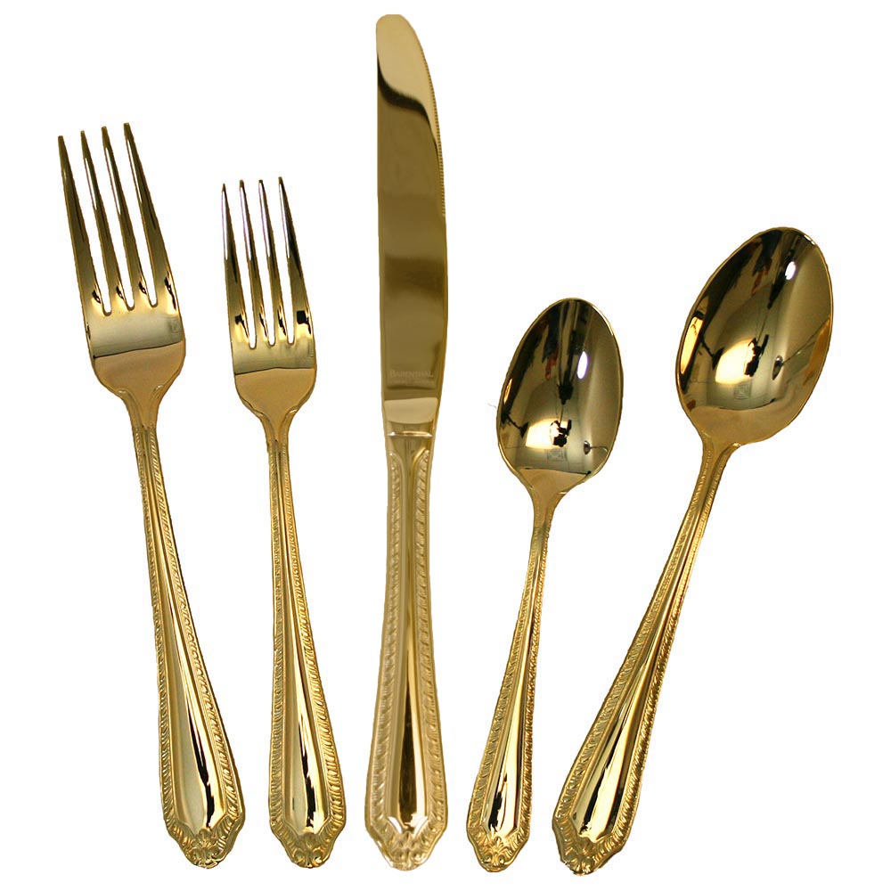 Gold plated deals flatware